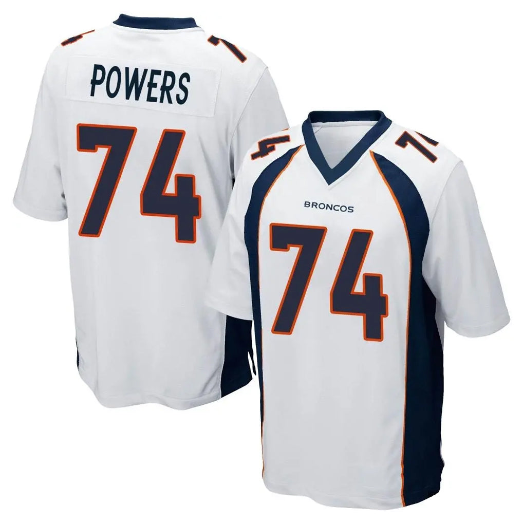 D.Broncos #74 Ben Powers Player White Game Kdoa Stitched Jerseys
