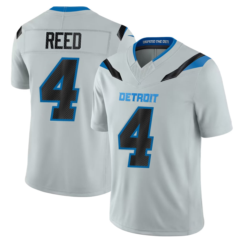 D.Lions #4 D.J. Reed Player Silver Limited 2026 Rivalries Collection Home Game Kdoa Stitched Jerseys