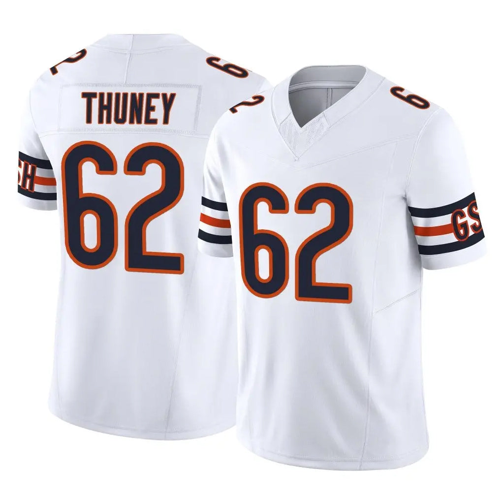 C.Bears #62 Joe Thuney Player White Vapor F.U.S.E. Limited Home Game Kdoa Stitched Jerseys