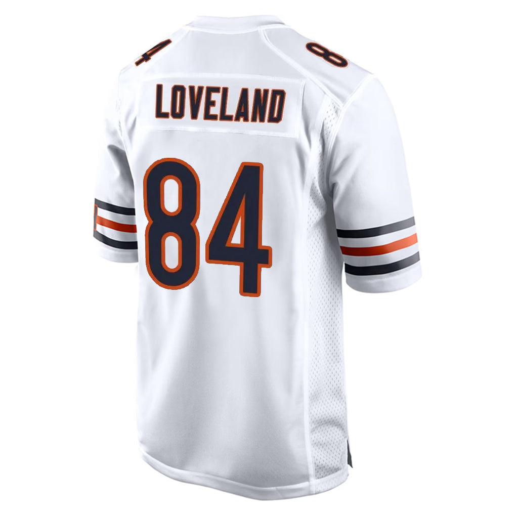 C.Bears #84 Colston Loveland Player White Home Game Kdoa Stitched Jerseys
