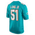 Kdoa M.Dolphins #51 David Long Jr. Aqua Game Jersey
