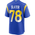 Kdoa LA.Rams #78 Jackie Slater Royal Game Retired Player Jersey