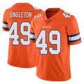 D.Broncos #49 Alex Singleton Player Orange Vapor Untouchable Limited Home Game Kdoa Stitched Jerseys