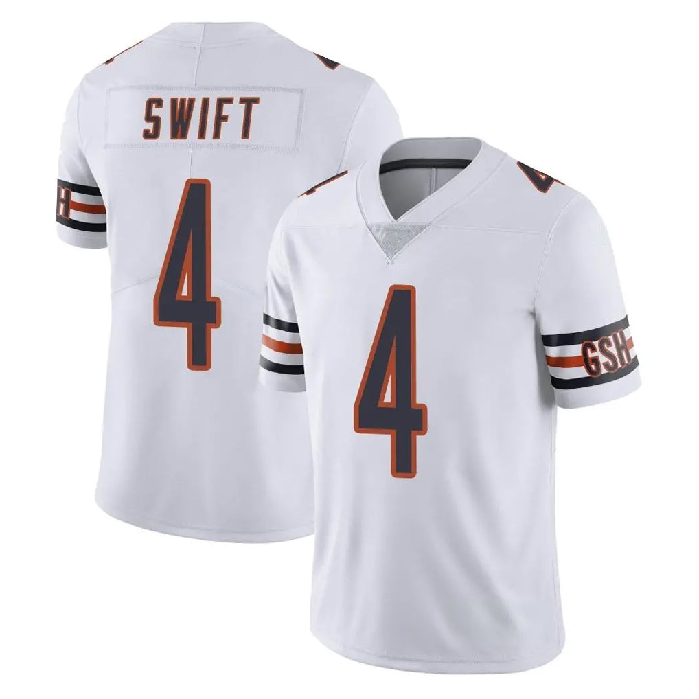 C.Bears #4 D'Andre Swift Player White Vapor Untouchable Limited Home Game Kdoa Stitched Jerseys