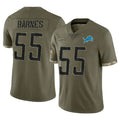 D.Lions #55 Derrick Barnes Player Olive Salute To Service Limited Kdoa Stitched Jerseys