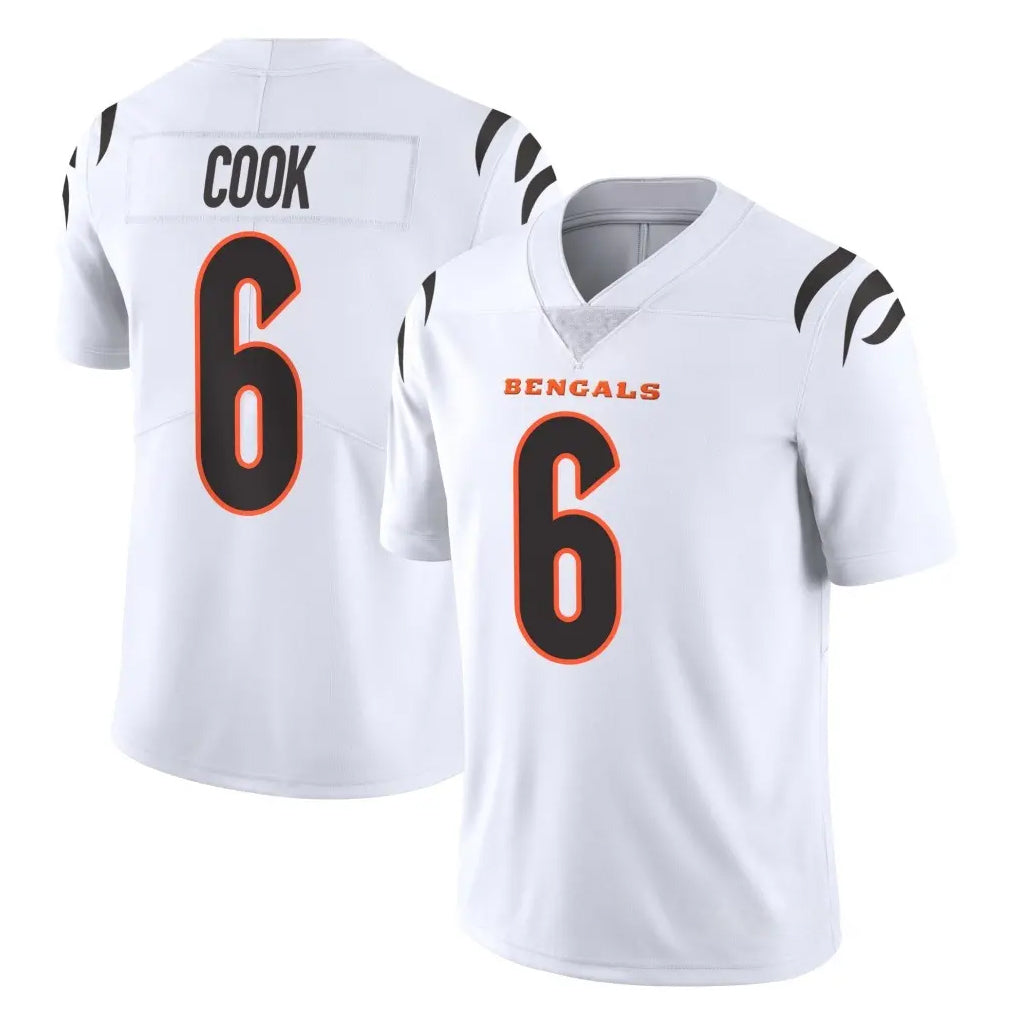 C.Bengals #6 Brian Cook Player White Vapor Untouchable Limited Home Game Kdoa Stitched Jerseys