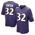 B.Ravens #32 Trenton Simpson Player Purple Home Game Kdoa Stitched Jerseys