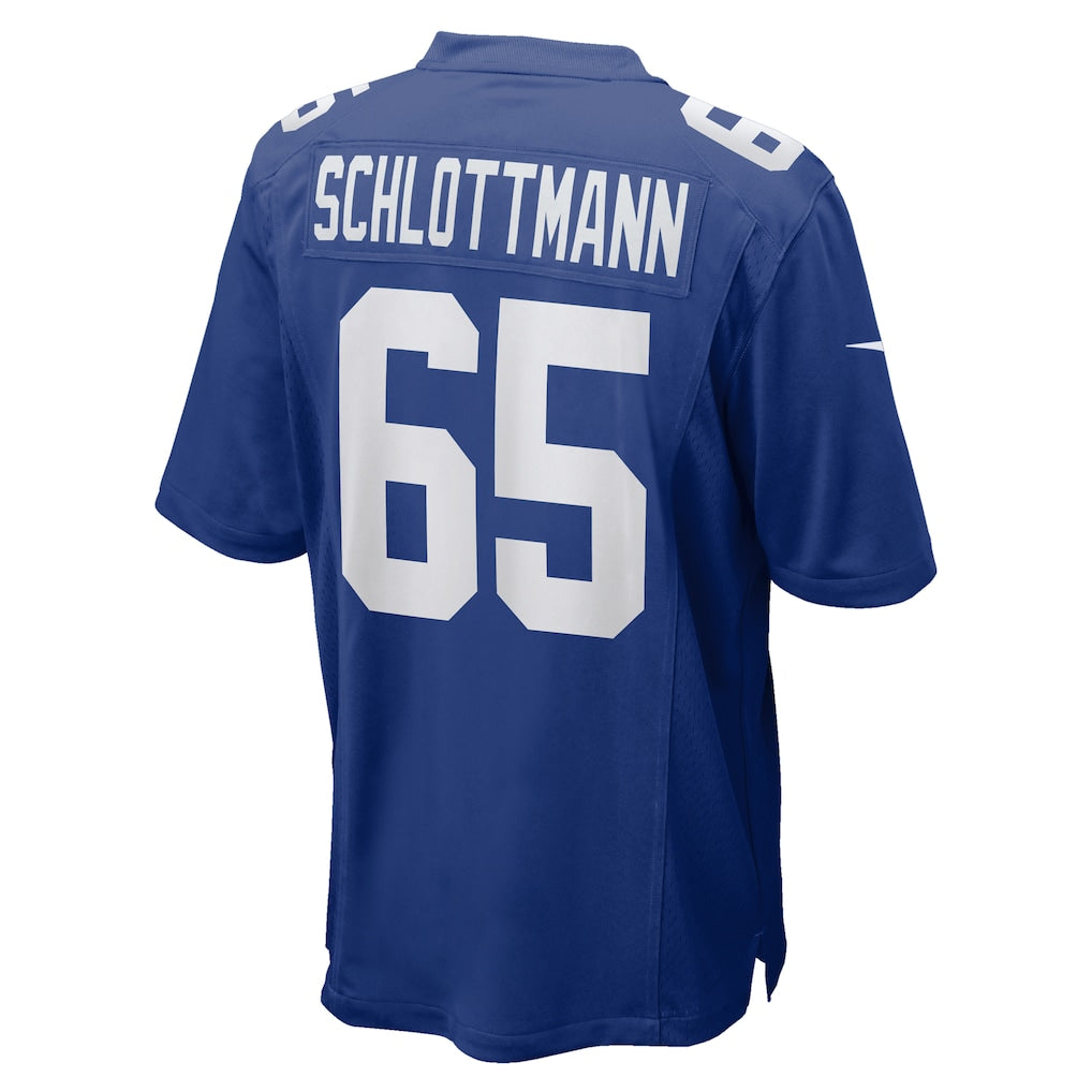 Kdoa NY.Giants #65 Austin Schlottmann Royal Team Game Jersey