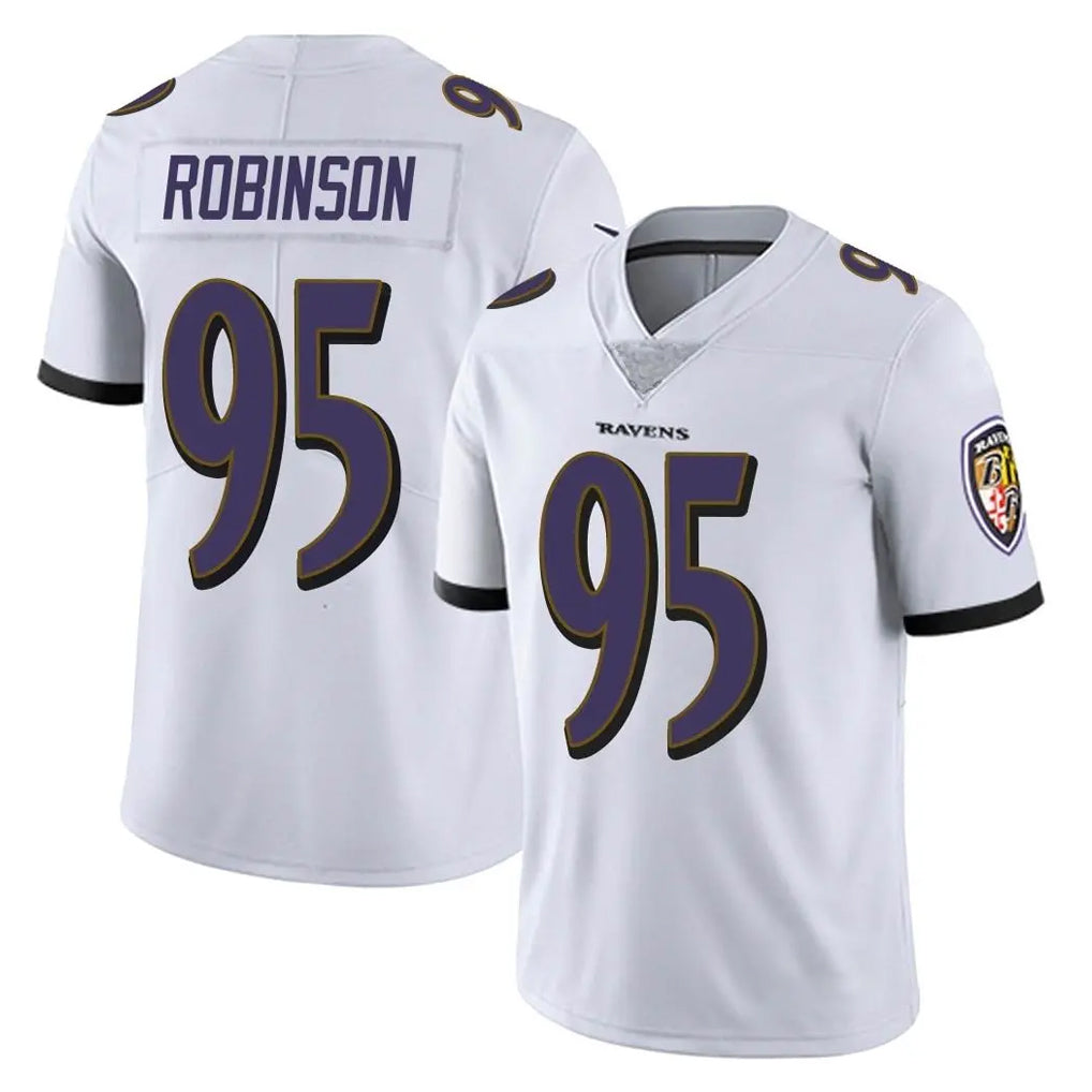 B.Ravens #95 Tavius Robinson Player White Vapor F.U.S.E. Limited Kdoa Stitched Jerseys