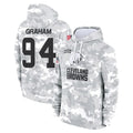 C.Browns #94 Mason Graham Player Arctic Camo Salute to Service Hoodies Limited Game Kdoa Stitched Jerseys