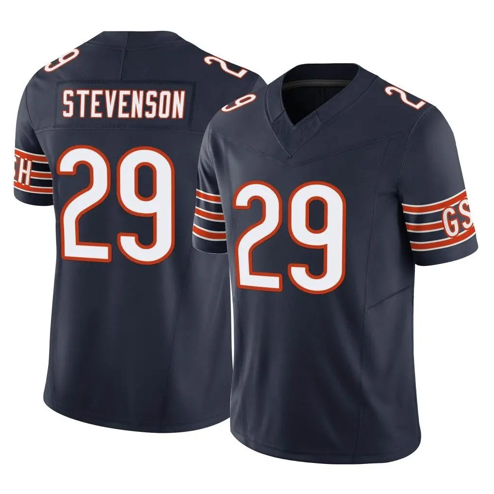C.Bears #29 Tyrique Stevenson Player Navy Vapor F.U.S.E. Limited Home Game Kdoa Stitched Jerseys