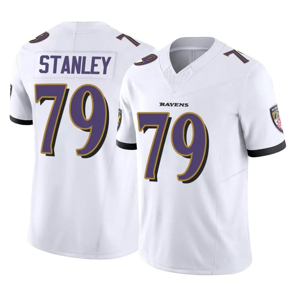 B.Ravens #79 Ronnie Stanley Player White Vapor F.U.S.E. Limited Home Game Kdoa Stitched Jerseys