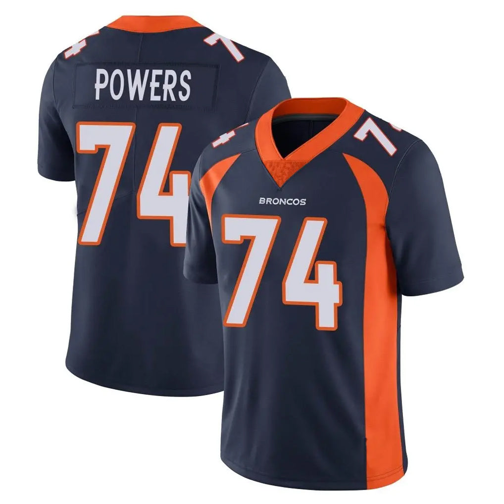 D.Broncos #74 Ben Powers Player Navy Vapor Untouchable Limited Game Kdoa Stitched Jerseys