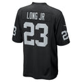 Kdoa LV.Raiders #23 David Long Jr. Black Team Game Jersey