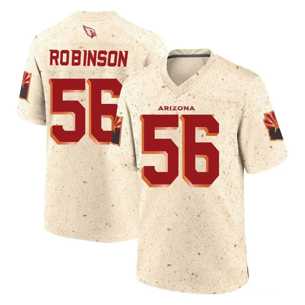 A.Cardinals #56 Darius Robinson Player Cream Rivalries Collection Game Kdoa Stitched Jerseys