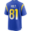 Kdoa LA.Rams #81 Torry Holt Royal Game Retired Player Jersey
