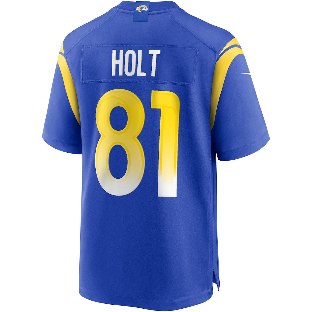 Kdoa LA.Rams #81 Torry Holt Royal Game Retired Player Jersey