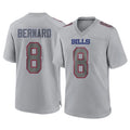B.Bills #8 Terrel Bernard Player Gray Home Game Kdoa Stitched Jerseys