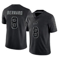 B.Bills #8 Terrel Bernard Player Black RFLCTV Limited Kdoa Stitched Jerseys
