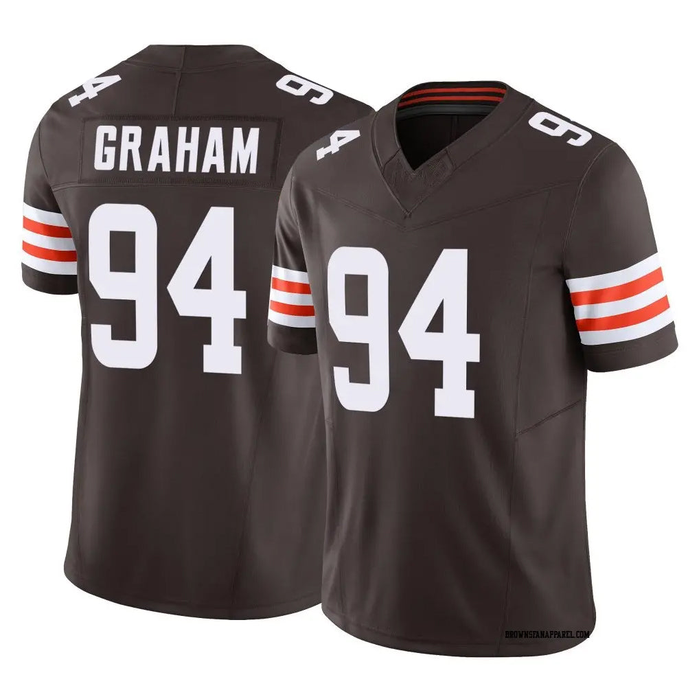 C.Browns #94 Mason Graham Player Brown Vapor F.U.S.E. Limited Home Game Kdoa Stitched Jerseys