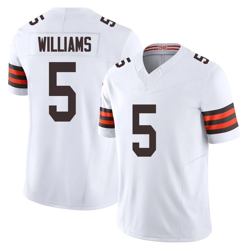 C.Browns #5 Quincy Williams Player White Vapor F.U.S.E. Limited Home Game Kdoa Stitched Jerseys