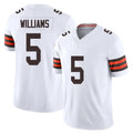 C.Browns #5 Quincy Williams Player White Vapor F.U.S.E. Limited Home Game Kdoa Stitched Jerseys