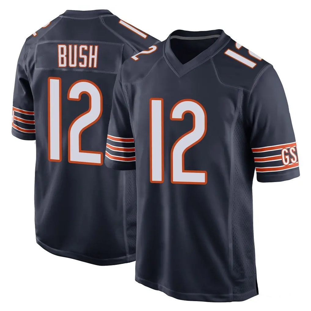 C.Bears #12 Devin Bush Player Navy Home Game Kdoa Stitched Jerseys