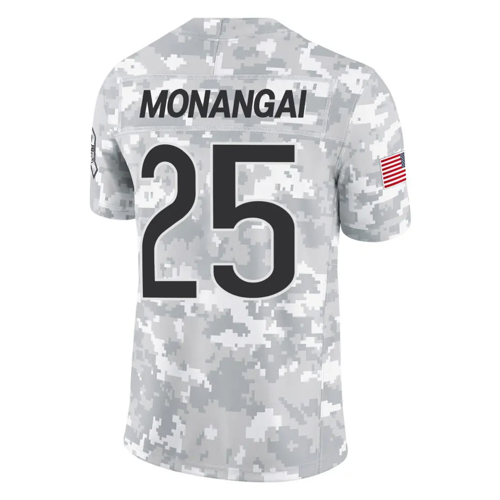 C.Bears #25 Kyle Monangai Player Arctic Camo Salute to Service Limited Kdoa Stitched Jerseys