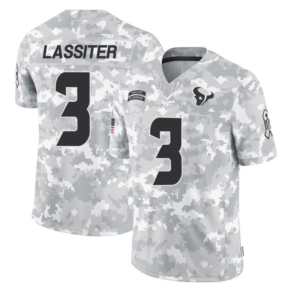 H.Texans #3 Kamari Lassiter Player Arctic Camo Salute To Service Limited Game Kdoa Stitched Jerseys