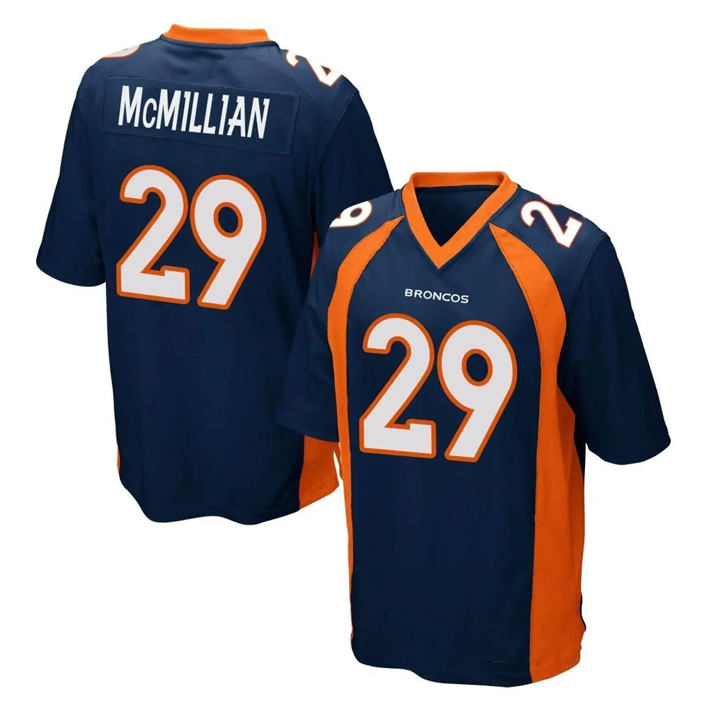 D.Broncos #29 Ja'Quan McMillian Player Navy Game Kdoa Stitched Jerseys