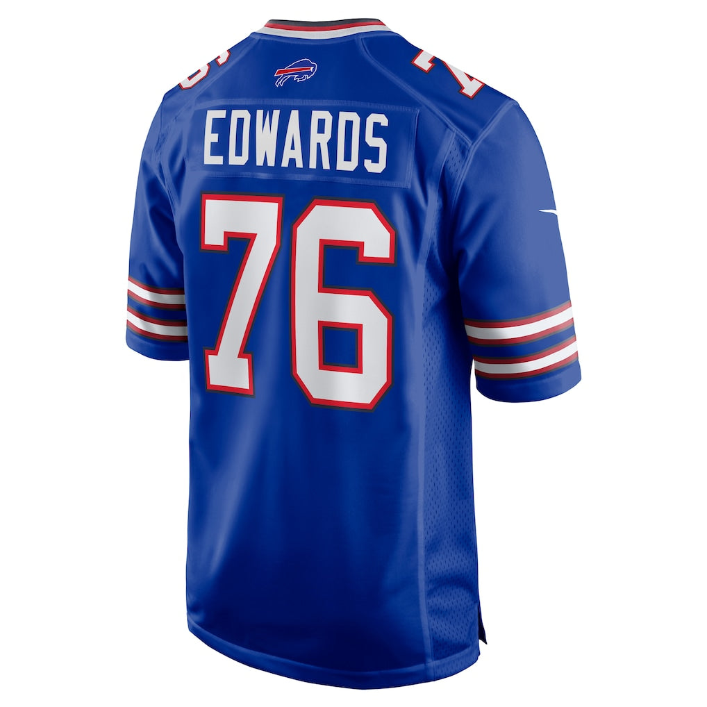 Kdoa B.Bills #76 David Edwards Royal Team Game Jersey