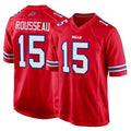 B.Bills #15 Greg Rousseau Player Red Home Game Kdoa Stitched Jerseys