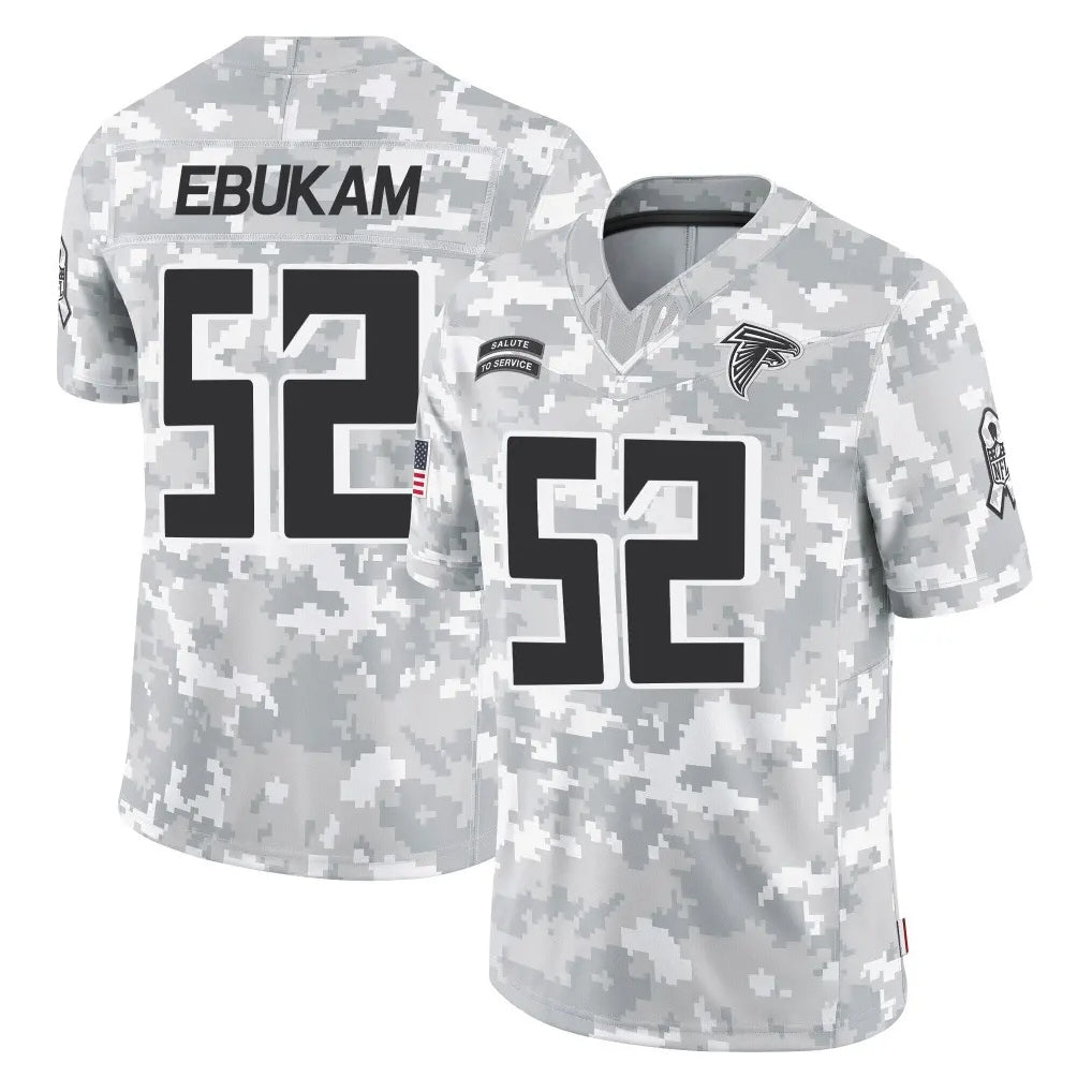 A.Falcons #52 Samson Ebukam Player Camo Salute to Service Limited Kdoa Stitched Jerseys