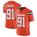 C.Browns #91 Alex Wright Player Orange Alternate Vapor Untouchable Limited Home Game Kdoa Stitched Jerseys