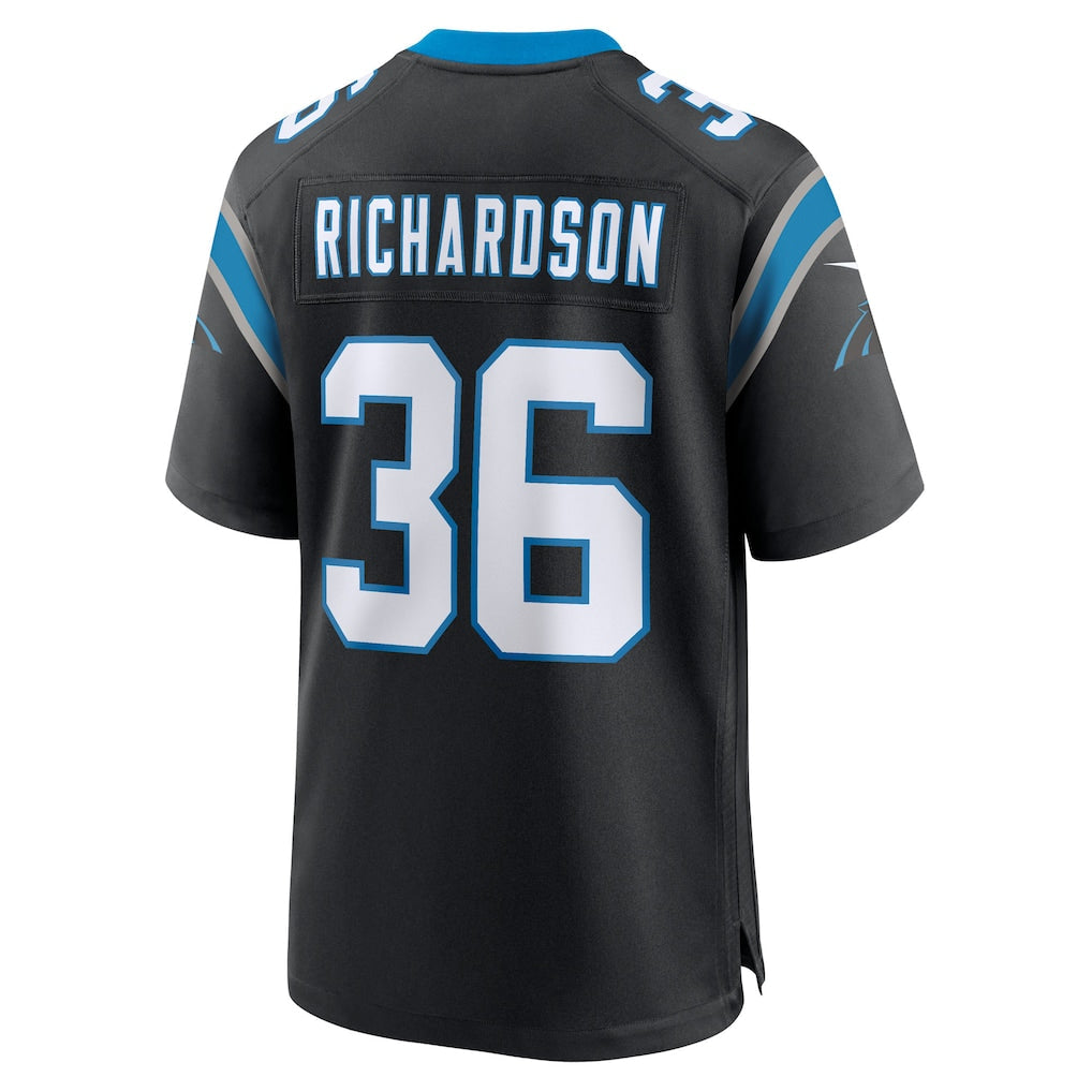 Kdoa C.Panthers #36 Demani Richardson Black Team Game Jersey