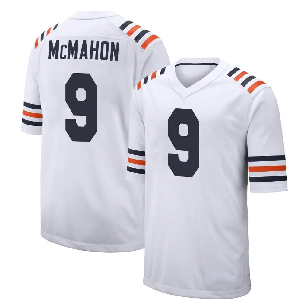 C.Bears #9 Jim McMahon Player White Classic Home Game Kdoa Stitched Jerseys