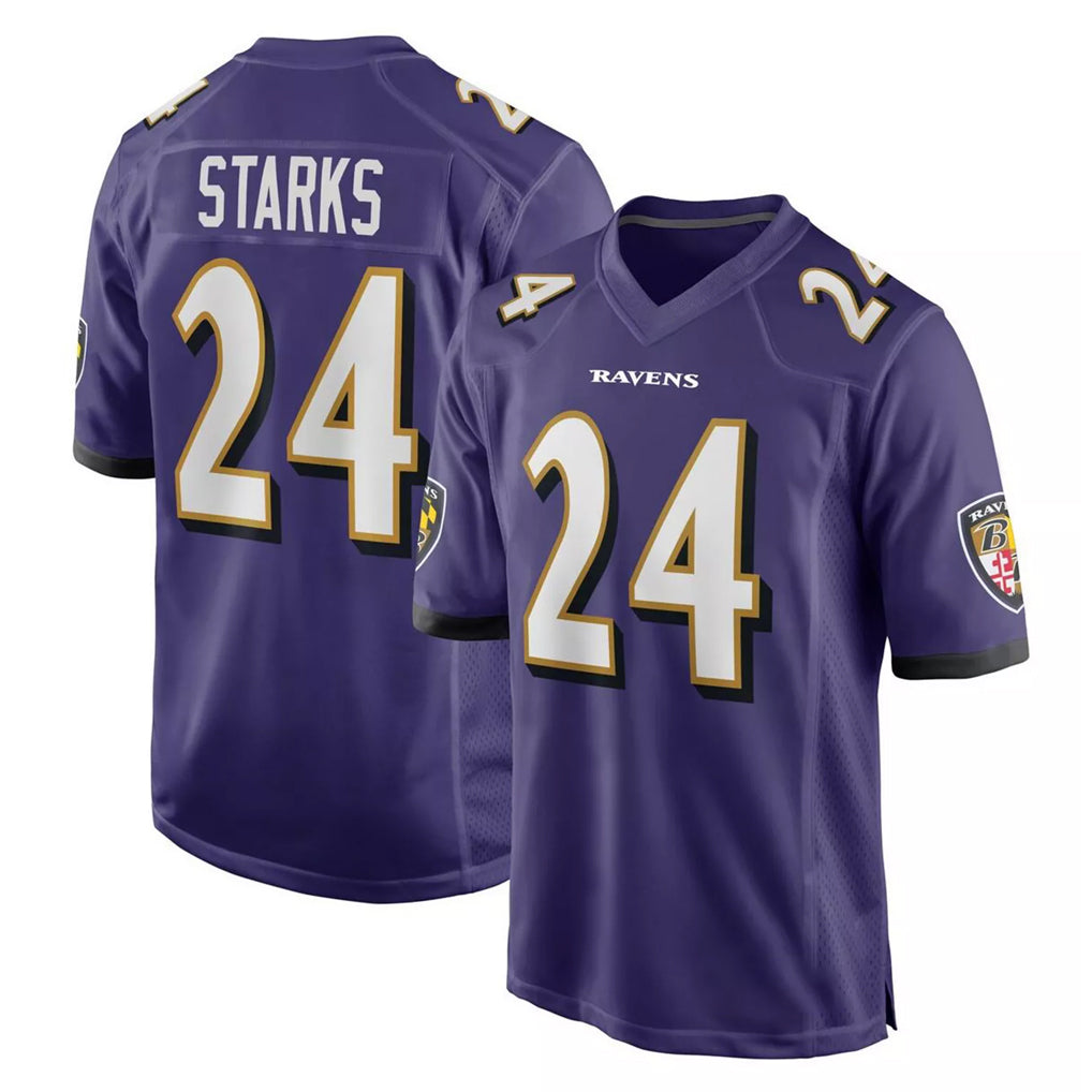 B.Ravens #24 Malaki Starks Player Purple Home Game Kdoa Stitched Jerseys
