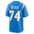 Kdoa LA.Chargers #74 Austin Deculus Powder Blue Team Game Jersey