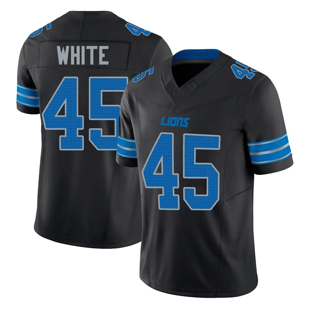 D.Lions #45 Devin White Player Black Alternate Vapor F.U.S.E. Limited Home Game Kdoa Stitched Jerseys