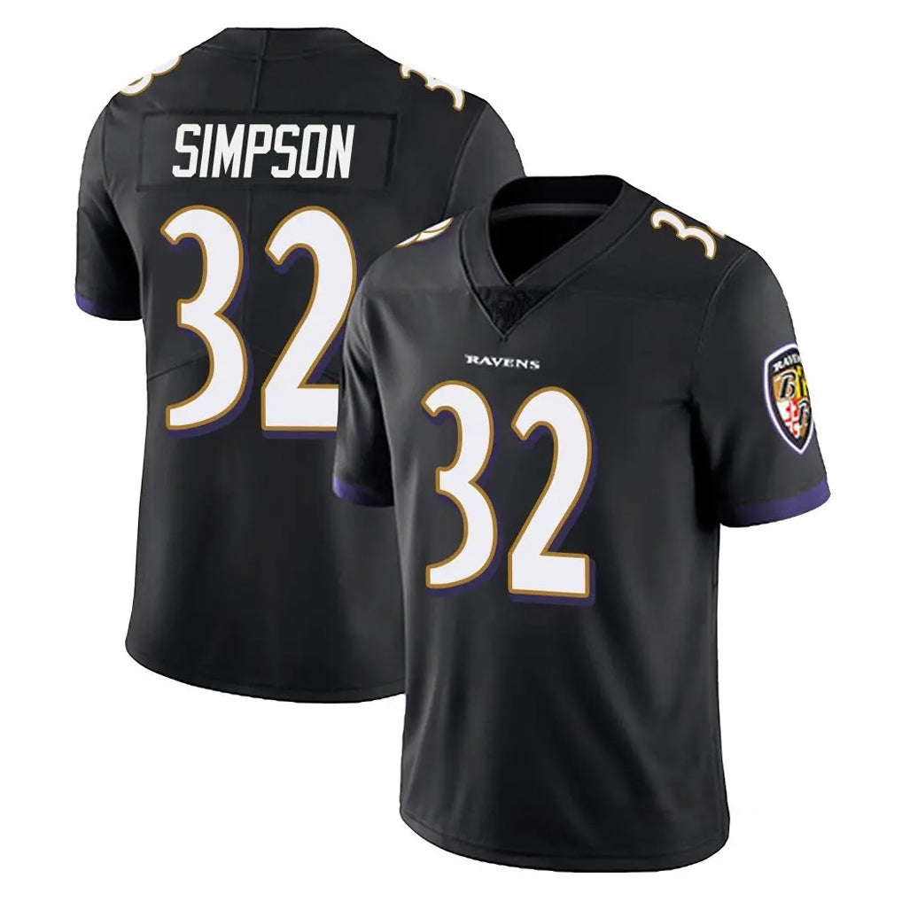 B.Ravens #32 Trenton Simpson Player Black Vapor Untouchable Limited Home Game Kdoa Stitched Jerseys