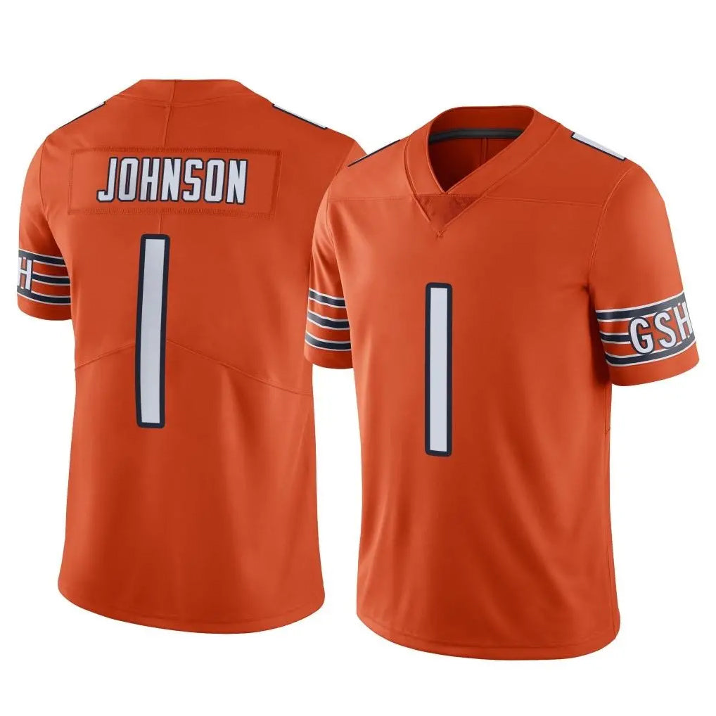 C.Bears #1 Jaylon Johnson Player Orange Alternate Vapor Limited Home Game Kdoa Stitched Jerseys