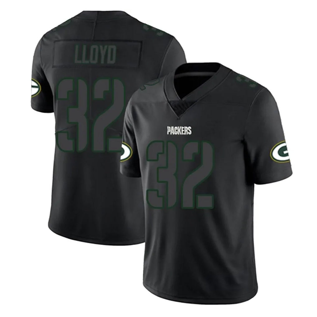 GB.Packers #32 MarShawn Lloyd Player Black Impact Limited Home Game Kdoa Stitched Jerseys