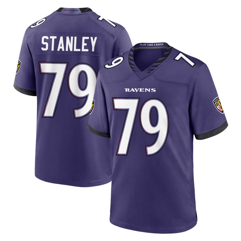 B.Ravens #79 Ronnie Stanley Player Purple Home Game Kdoa Stitched Jerseys
