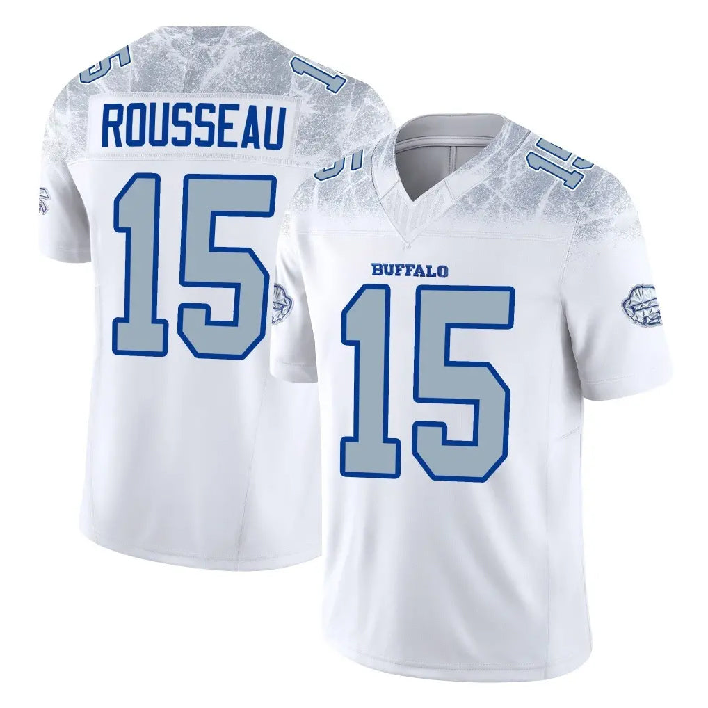 B.Bills #15 Greg Rousseau Player White Rivalries Collection Limited Game Kdoa Stitched Jerseys