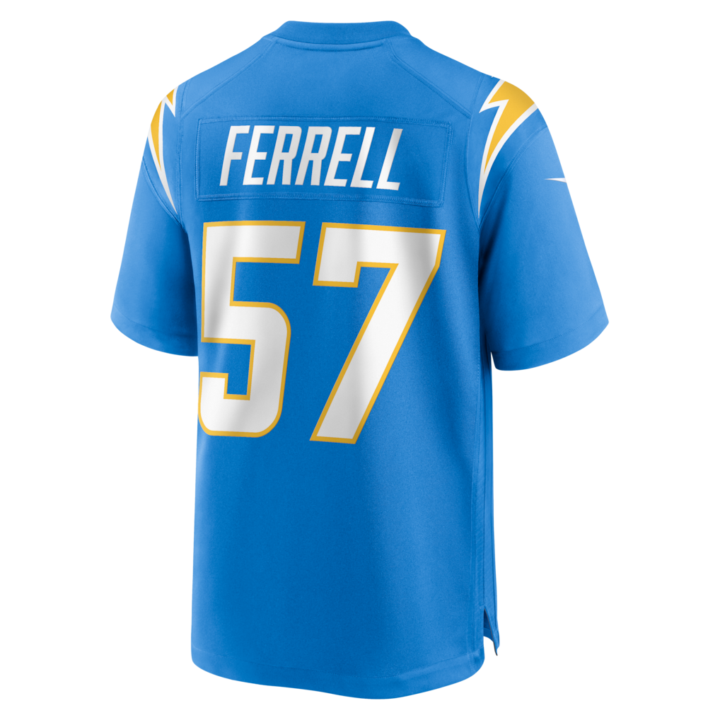 Kdoa LA.Chargers #57 Clelin Ferrell Powder Blue Team Game Jersey
