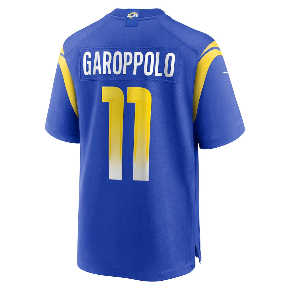 Kdoa LA.Rams #11 Jimmy Garoppolo Royal Game Jersey