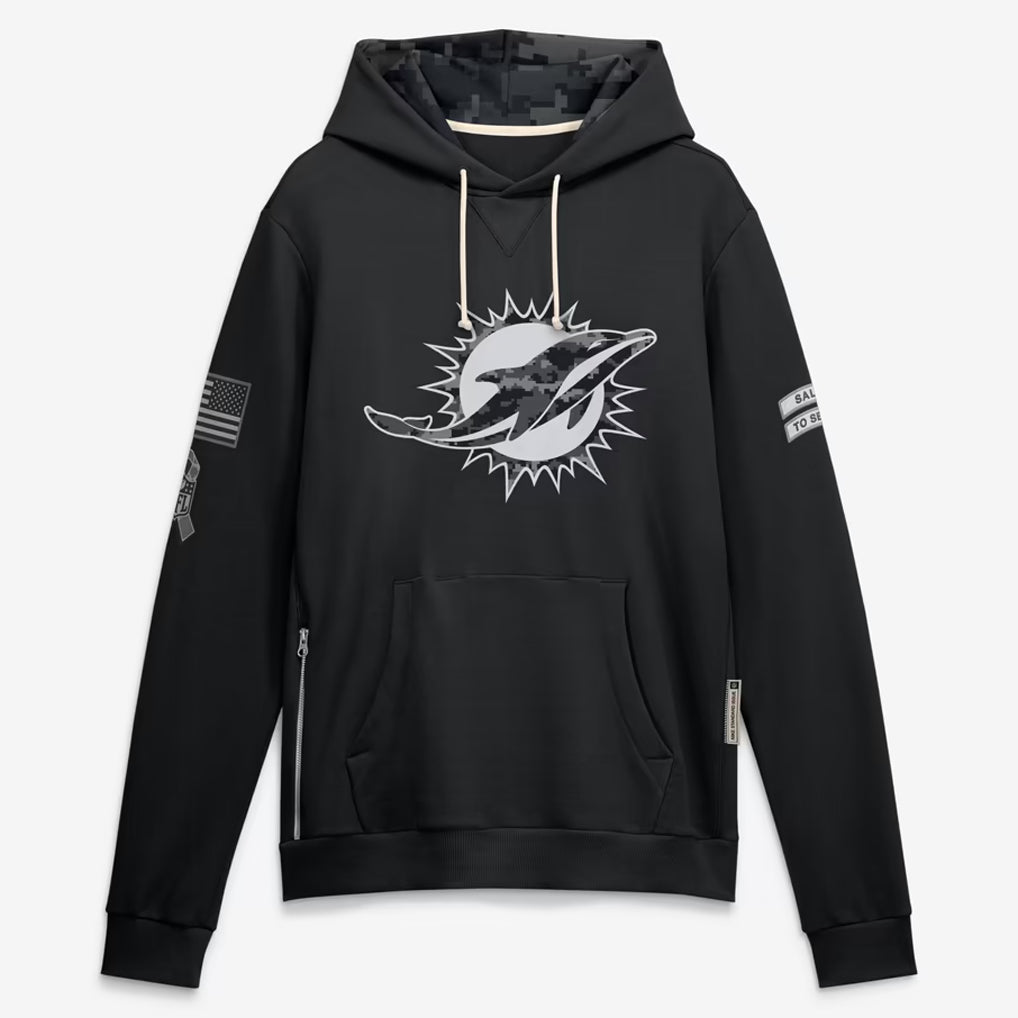 M.Dolphins 2026 Black Logo Pullover Hoodies Limited Game Kdoa Stitched Jerseys