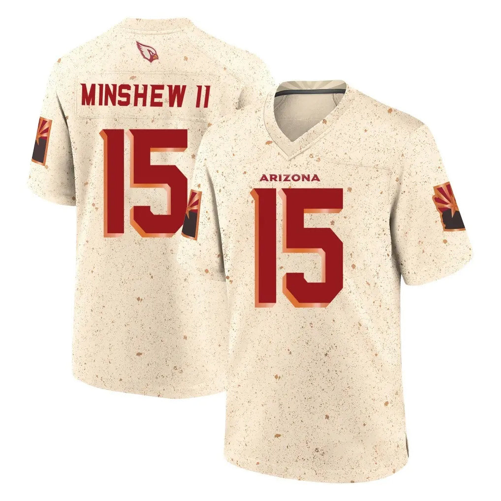 A.Cardinals #15 Gardner Minshew II Player Cream Rivalries Collection Game Kdoa Stitched Jerseys