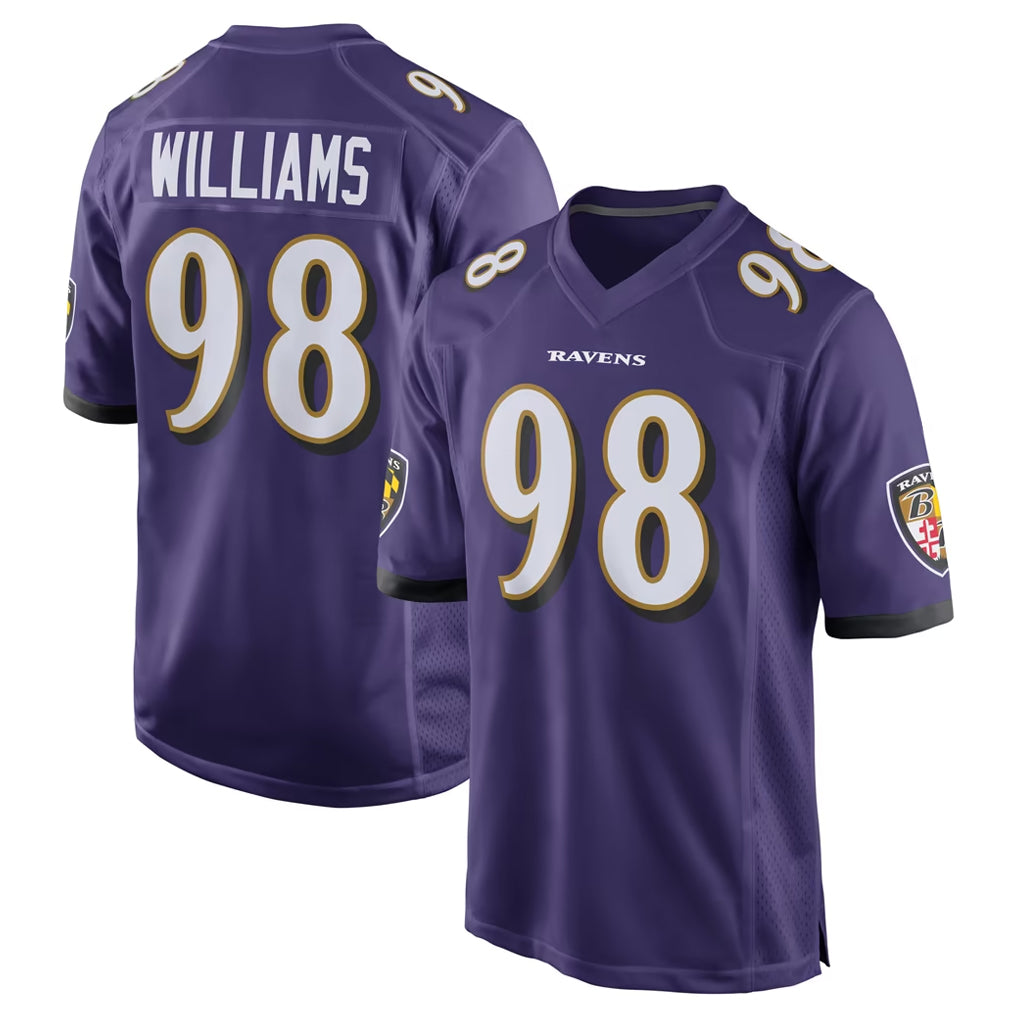 B.Ravens #98 Travis Jones Player Purple Home Game Kdoa Stitched Jerseys