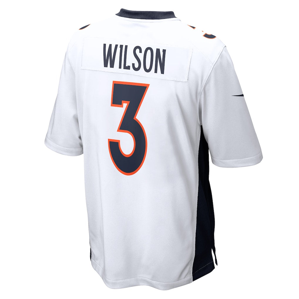 Kdoa D.Broncos #3 Russell Wilson White Game Jersey